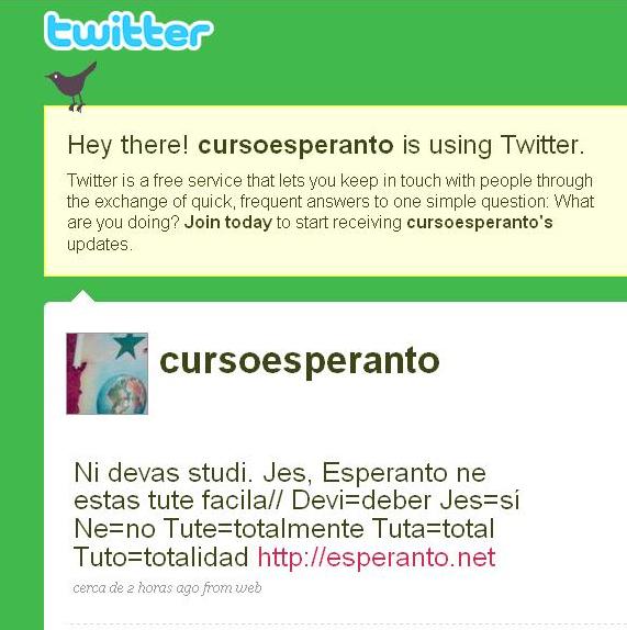 Kurso de Esperanto en Twitter